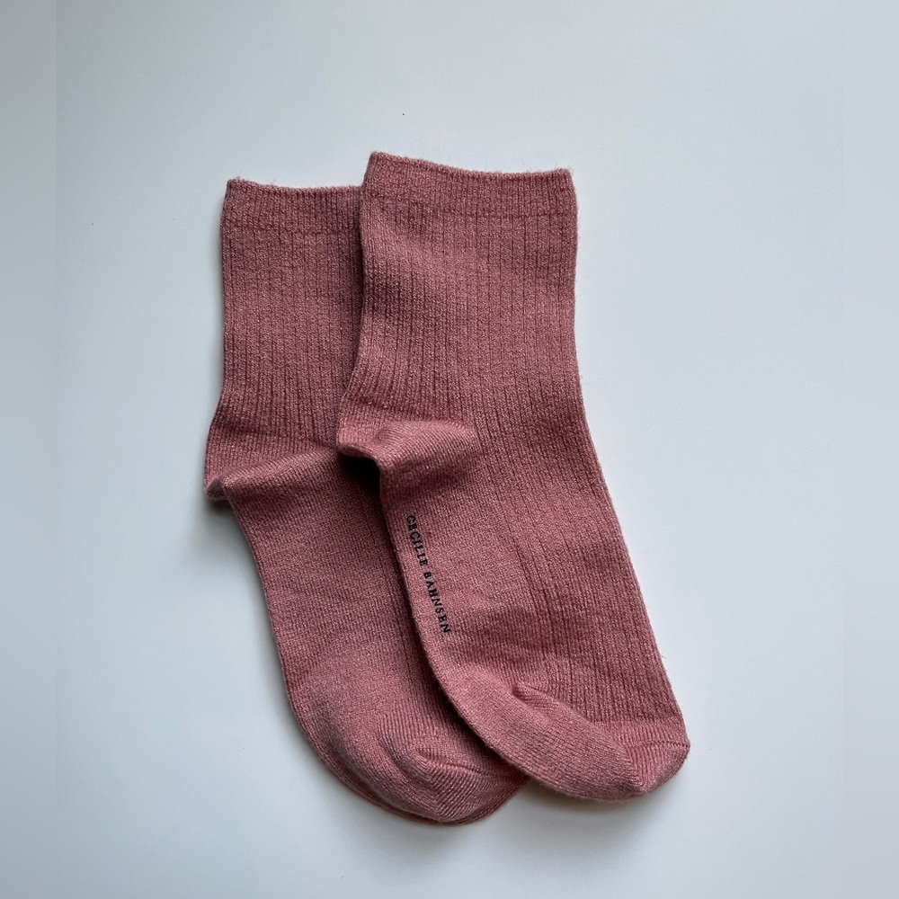Cecilie Bahnsen Soft Pink Casual Socks